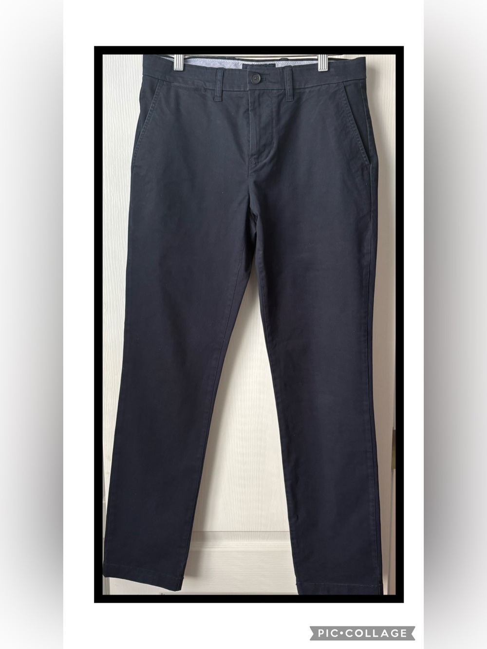 Tommy Hilfiger Navy Blue Chino Pants - Straight Leg Slim Fit Size 31 x 32